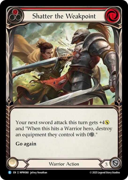 Image for Shatter the Weakpoint (Red) (MPW068) [Mastery Pack Warrior] (MPW) - Flesh and Blood TCG