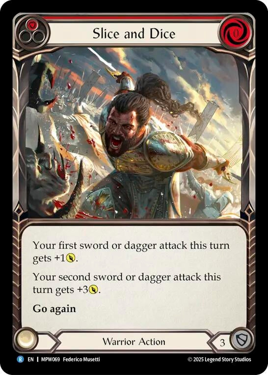 Image for Slice and Dice (Red) (MPW069) [Mastery Pack Warrior] (MPW) - Flesh and Blood TCG