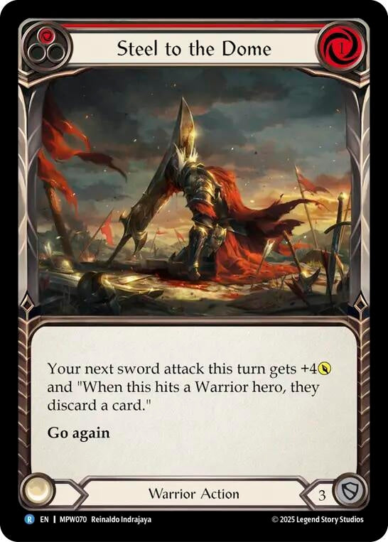 Image for Steel to the Dome (Red) (MPW070) [Mastery Pack Warrior] (MPW) - Flesh and Blood TCG