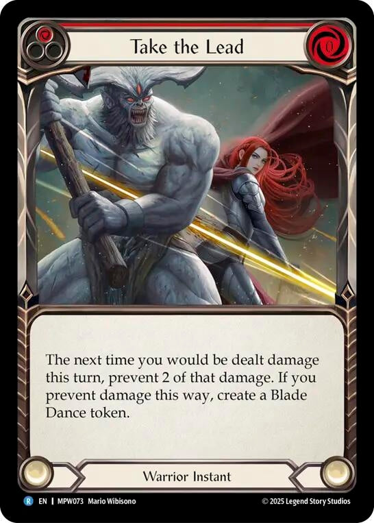 Image for Take the Lead (Red) (MPW073) [Mastery Pack Warrior] (MPW) - Flesh and Blood TCG