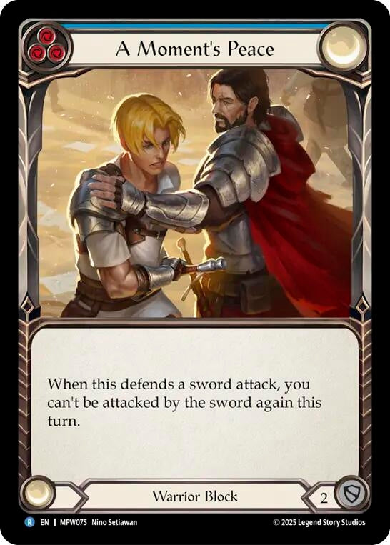 Image for A Moment's Peace (Blue) (MPW075) [Mastery Pack Warrior] (MPW) - Flesh and Blood TCG