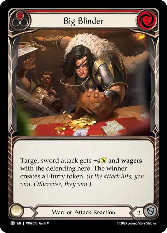 Image for Big Blinder (Red) (MPW076) [Mastery Pack Warrior] (MPW) - Flesh and Blood TCG
