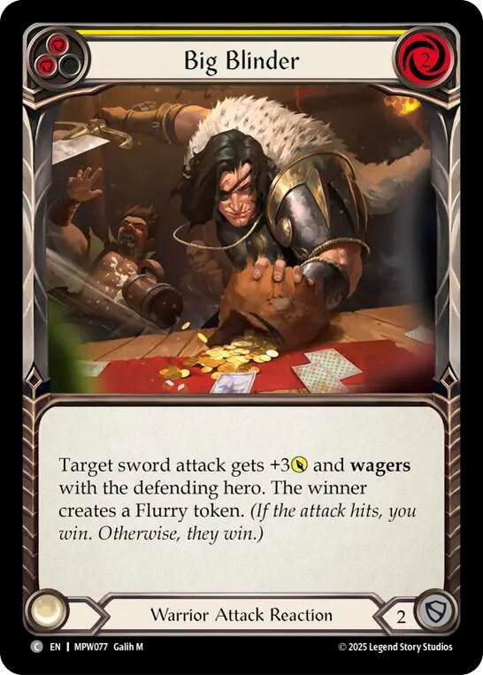 Image for Big Blinder (Yellow) (MPW077) [Mastery Pack Warrior] (MPW) - Flesh and Blood TCG