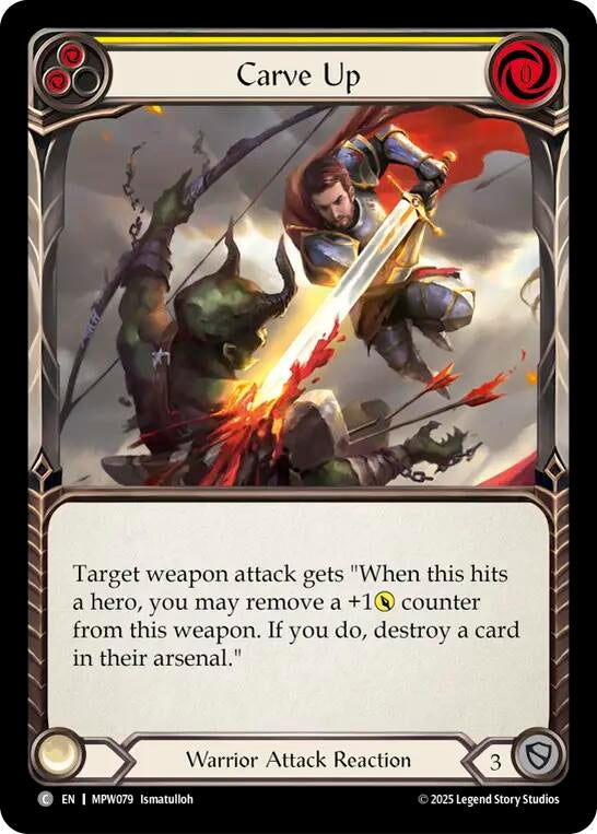 Image for Carve Up (Yellow) (MPW079) [Mastery Pack Warrior] (MPW) - Flesh and Blood TCG