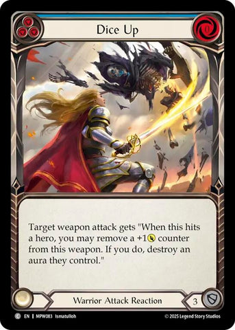 Image for Dice Up (Blue) (MPW083) [Mastery Pack Warrior] (MPW) - Flesh and Blood TCG