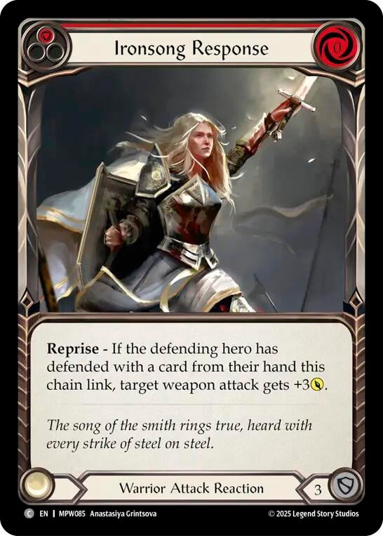 Image for Ironsong Response (Red) (MPW085) [Mastery Pack Warrior] (MPW) - Flesh and Blood TCG
