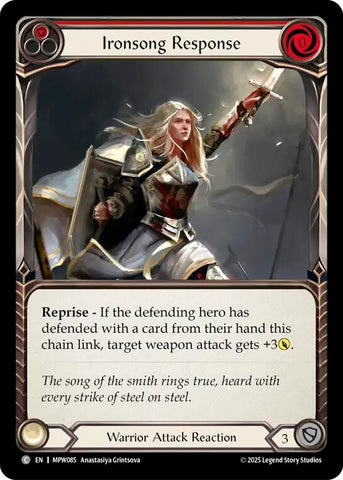 Image for Ironsong Response (Red) (MPW085) [Mastery Pack Warrior] (MPW) - Flesh and Blood TCG