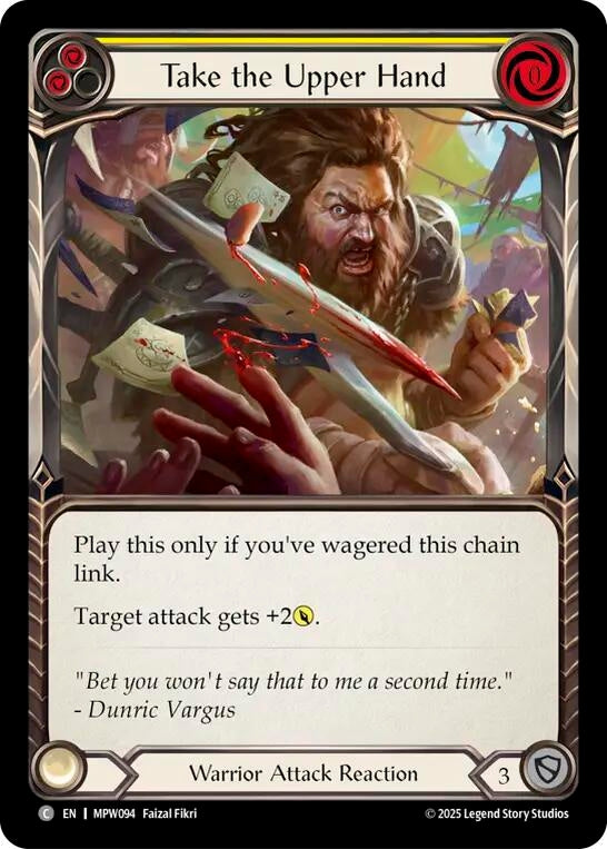 Image for Take the Upper Hand (Yellow) (MPW094) [Mastery Pack Warrior] (MPW) - Flesh and Blood TCG