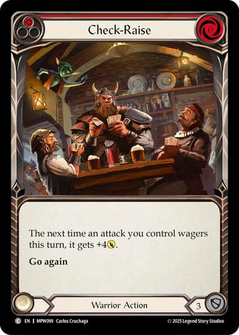 Image for Check-Raise (Red) (MPW099) [Mastery Pack Warrior] (MPW) - Flesh and Blood TCG