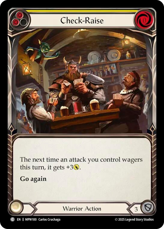 Image for Check-Raise (Yellow) (MPW100) [Mastery Pack Warrior] (MPW) - Flesh and Blood TCG