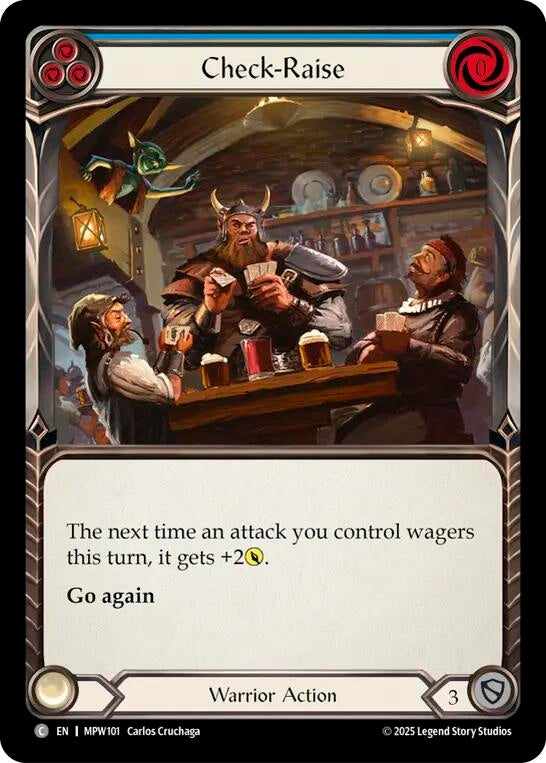 Image for Check-Raise (Blue) (MPW101) [Mastery Pack Warrior] (MPW) - Flesh and Blood TCG