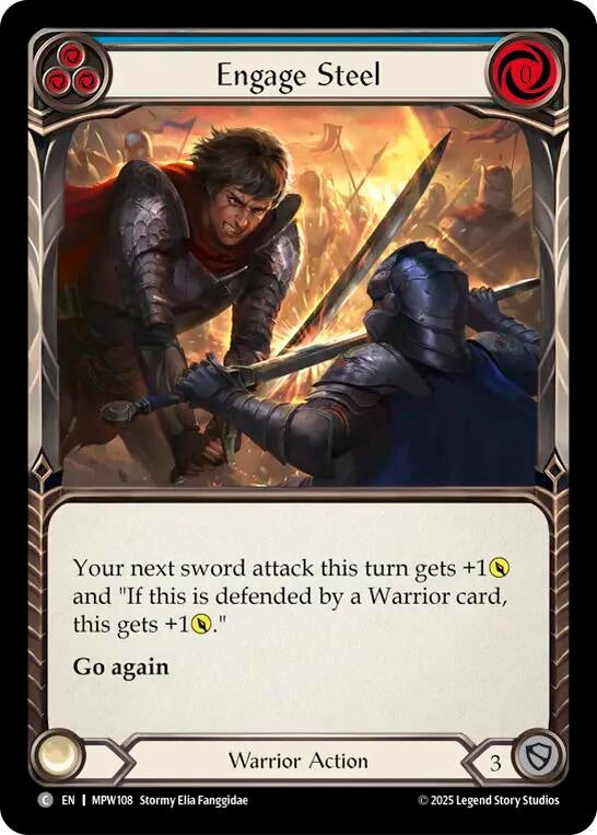 Image for Engage Steel (Blue) (MPW108) [Mastery Pack Warrior] (MPW) - Flesh and Blood TCG