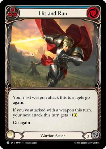 Image for Hit and Run (Blue) (MPW114) [Mastery Pack Warrior] (MPW) - Flesh and Blood TCG