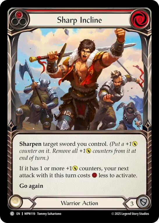 Image for Sharp Incline (Red) (MPW119) [Mastery Pack Warrior] (MPW) - Flesh and Blood TCG