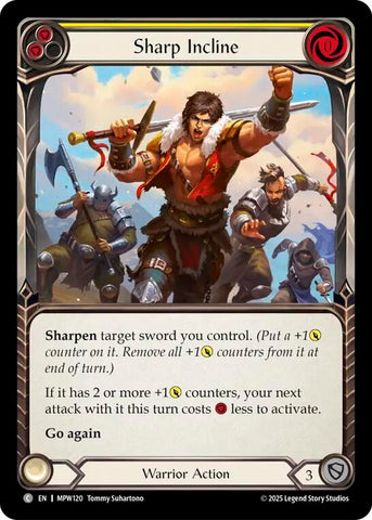 Image for Sharp Incline (Yellow) (MPW120) [Mastery Pack Warrior] (MPW) - Flesh and Blood TCG