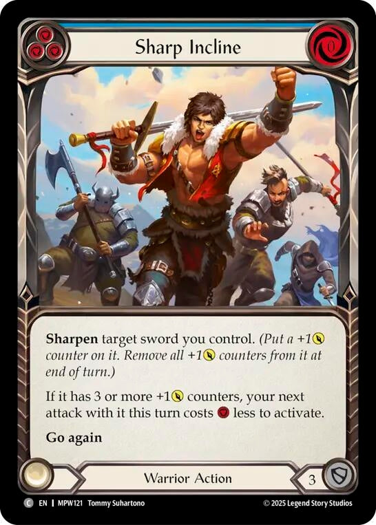 Image for Sharp Incline (Blue) (MPW121) [Mastery Pack Warrior] (MPW) - Flesh and Blood TCG