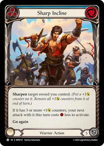 Image for Sharp Incline (Blue) (MPW121) [Mastery Pack Warrior] (MPW) - Flesh and Blood TCG