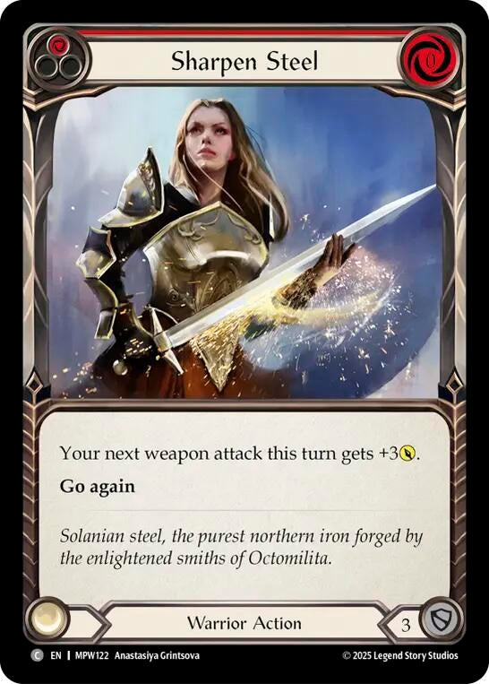 Image for Sharpen Steel (Red) (MPW122) [Mastery Pack Warrior] (MPW) - Flesh and Blood TCG