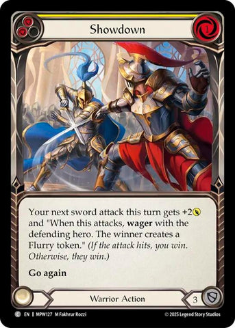 Image for Showdown (Yellow) (MPW127) [Mastery Pack Warrior] (MPW) - Flesh and Blood TCG