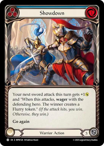 Image for Showdown (Blue) (MPW128) [Mastery Pack Warrior] (MPW) - Flesh and Blood TCG