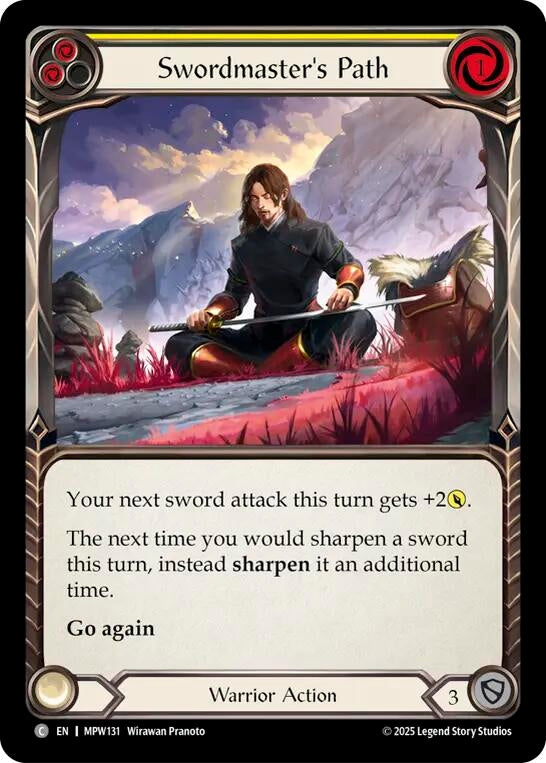 Image for Swordmaster's Path (Yellow) (MPW131) [Mastery Pack Warrior] (MPW) - Flesh and Blood TCG