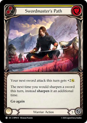 Image for Swordmaster's Path (Yellow) (MPW131) [Mastery Pack Warrior] (MPW) - Flesh and Blood TCG