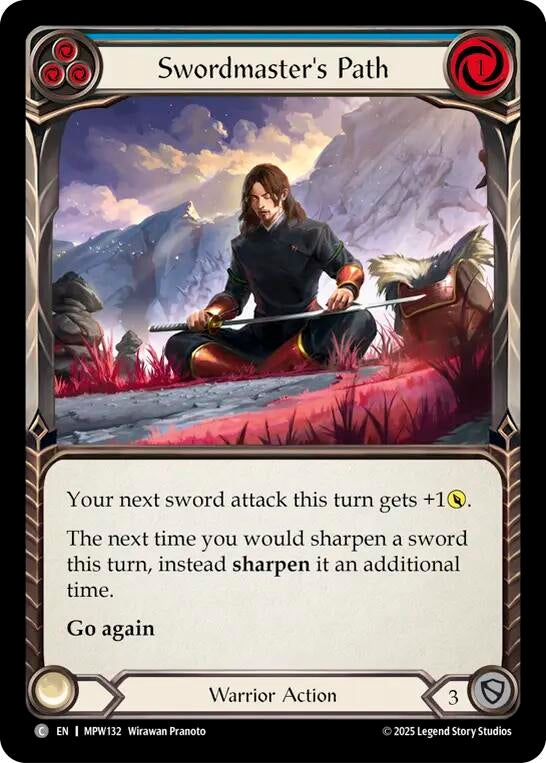 Image for Swordmaster's Path (Blue) (MPW132) [Mastery Pack Warrior] (MPW) - Flesh and Blood TCG