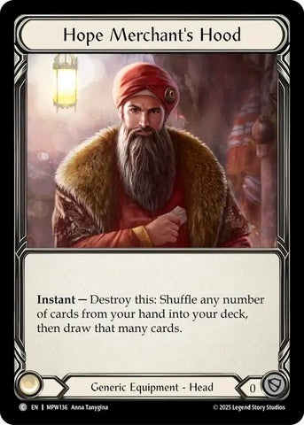 Image for Hope Merchant's Hood (MPW136) [Mastery Pack Warrior] (MPW) - Flesh and Blood TCG