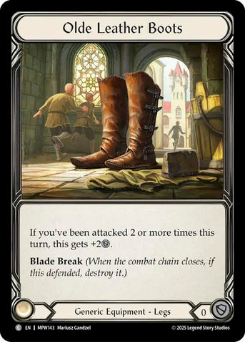 Image for Olde Leather Boots (MPW143) [Mastery Pack Warrior] (MPW) - Flesh and Blood TCG