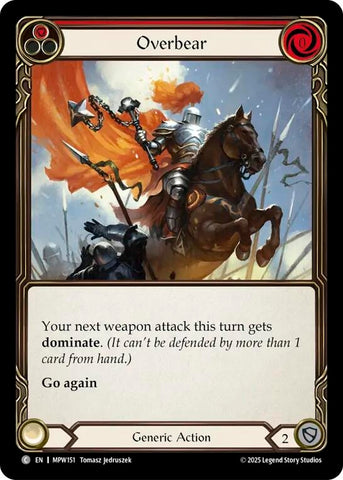 Image for Overbear (Red) (MPW151) [Mastery Pack Warrior] (MPW) - Flesh and Blood TCG