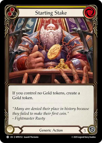Image for Starting Stake (Yellow) (MPW152) [Mastery Pack Warrior] (MPW) - Flesh and Blood TCG