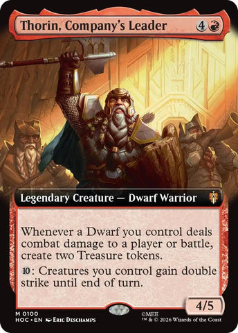 Image for Thorin, Company's Leader (Extended Art) (100) [The Hobbit: Eternal-Legal] (HOC) - Magic: The Gathering