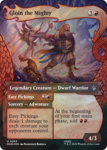 Image for Gloin the Mighty (Showcase) (Surge Foil) (263) [The Hobbit] (HOB) - Magic: The Gathering
