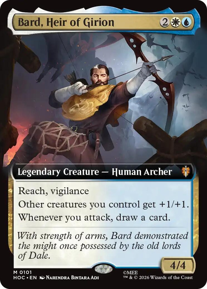 Image for Bard, Heir of Girion (Extended Art) (101) [The Hobbit: Eternal-Legal] (HOC) - Magic: The Gathering