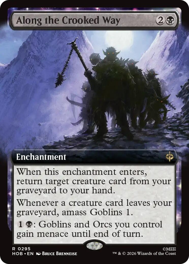 Image for Along the Crooked Way (Extended Art) (295) [The Hobbit] (HOB) - Magic: The Gathering