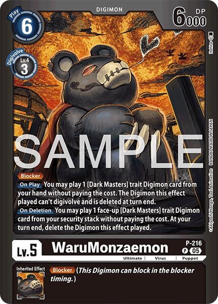 Image for WaruMonzaemon (P-216 P) [Limited Card Pack -Final Crest-] (LM-08) - Digimon Card Game