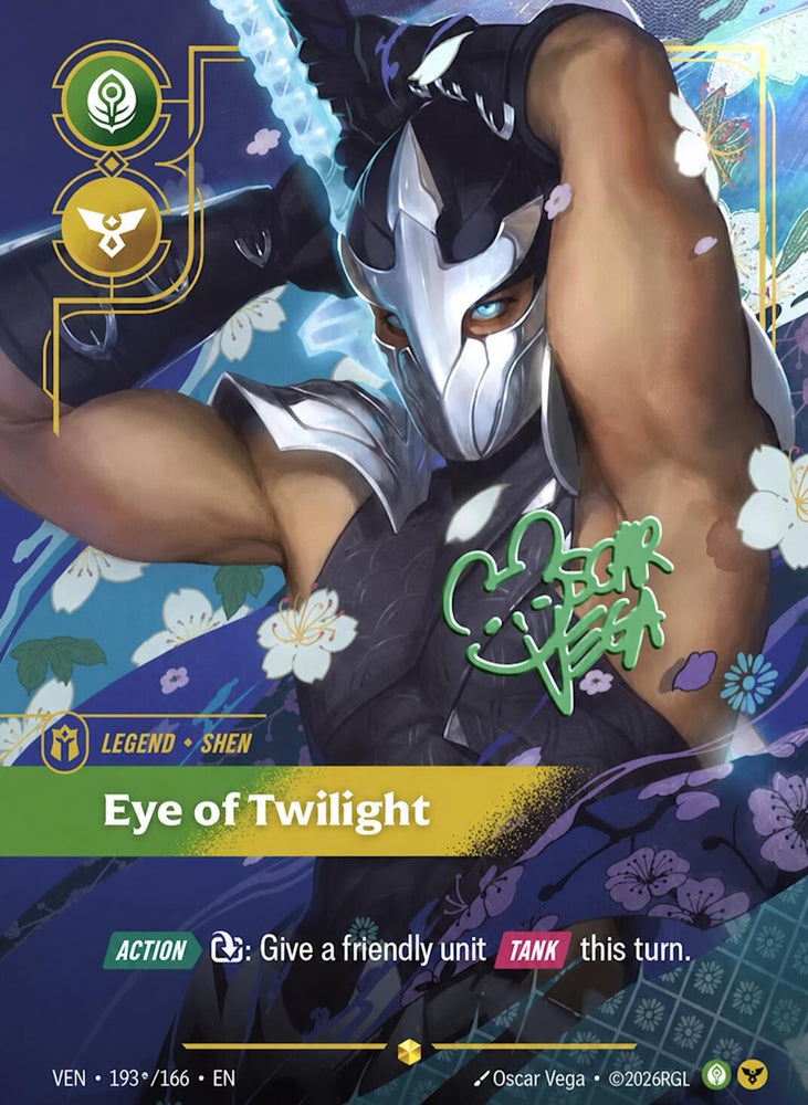 Image for Shen - Eye of Twilight (Signature) (193*/166) [Vendetta] (VEN) - Riftbound: League of Legends Trading Card Game