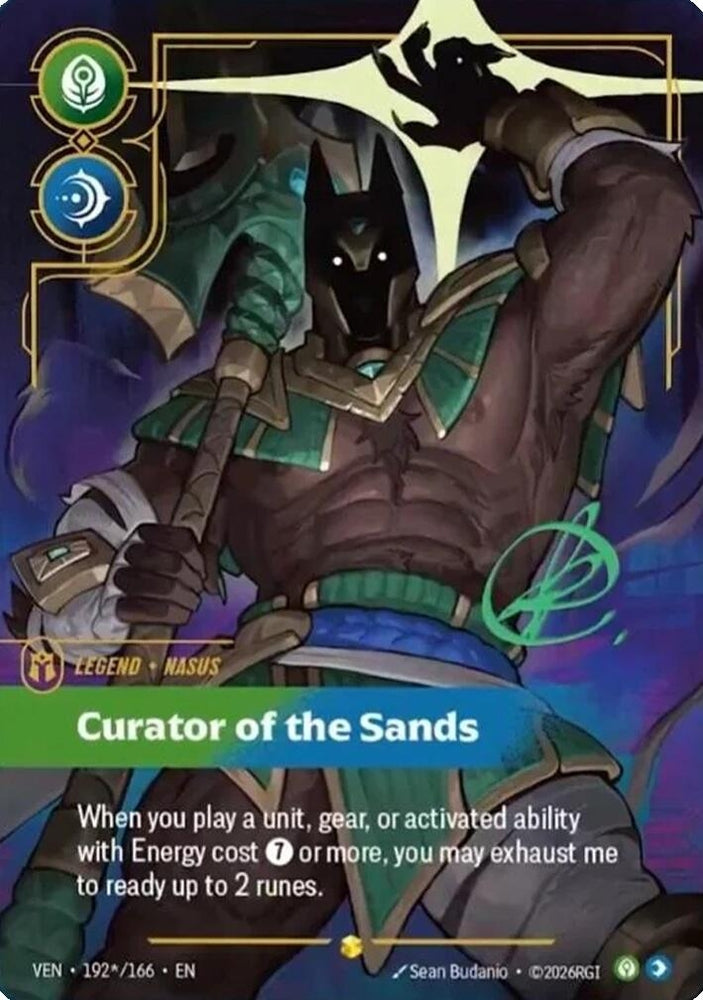 Image for Nasus - Curator of the Sands (Signature) (192*/166) [Vendetta] (VEN) - Riftbound: League of Legends Trading Card Game