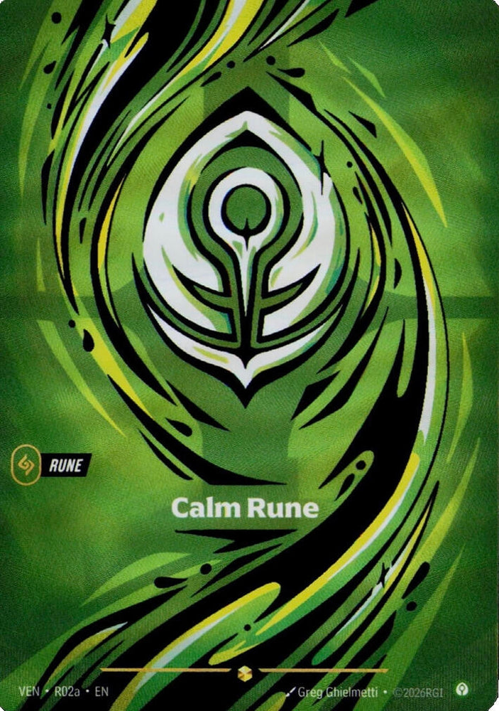 Image for Calm Rune (R02a) (R02a) [Vendetta] (VEN) - Riftbound: League of Legends Trading Card Game