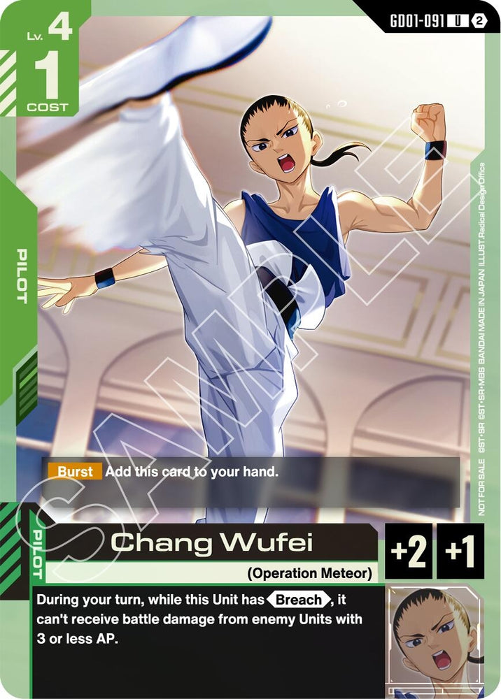 Image for Chang Wufei (WCS 26-27 Participation Pack Vol.2) (GD01-091) [Gundam Promotional Cards] (GCG-PR) - Gundam Card Game