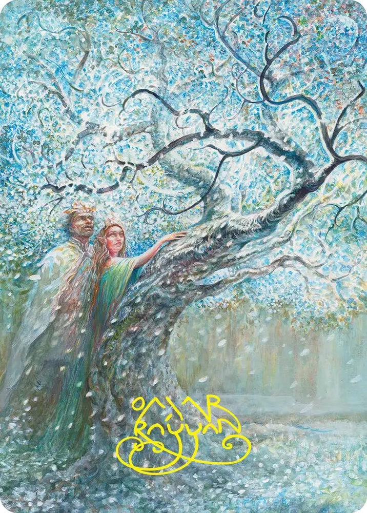 Image for Flowering of the White Tree Art Card (Gold-Stamped Signature) (27) [Art Series: The Hobbit] (ASHOB) - Magic: The Gathering