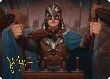 Image for Bard's Attendant Art Card (Gold-Stamped Signature) (50) [Art Series: The Hobbit] (ASHOB) - Magic: The Gathering