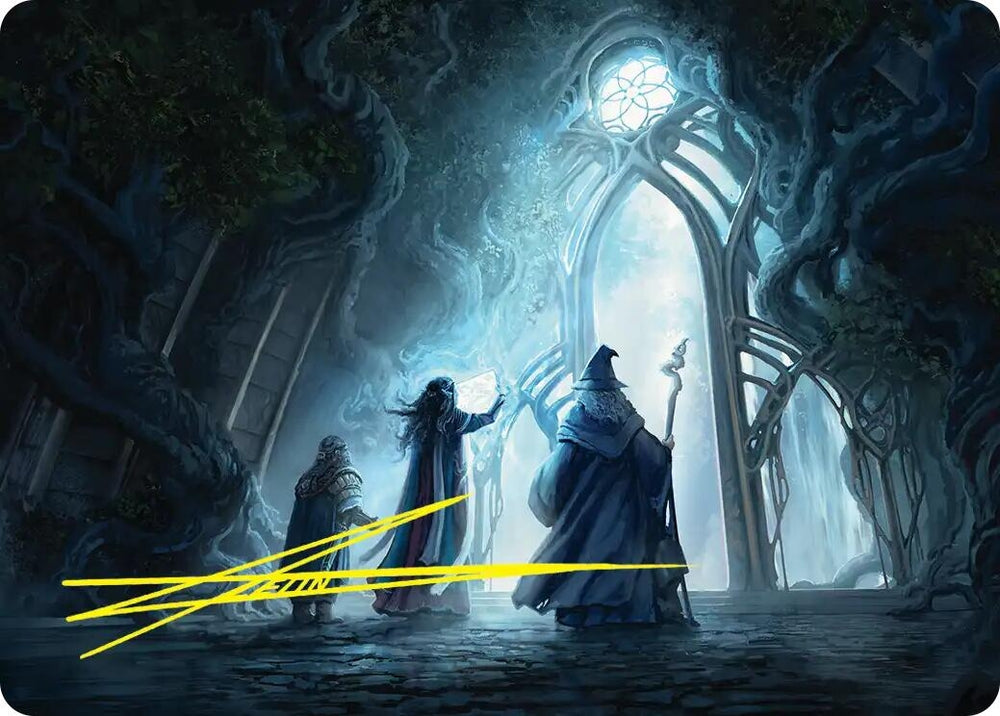 Image for Uncover the Moon-Letters Art Card (Gold-Stamped Signature) (13) [Art Series: The Hobbit] (ASHOB) - Magic: The Gathering