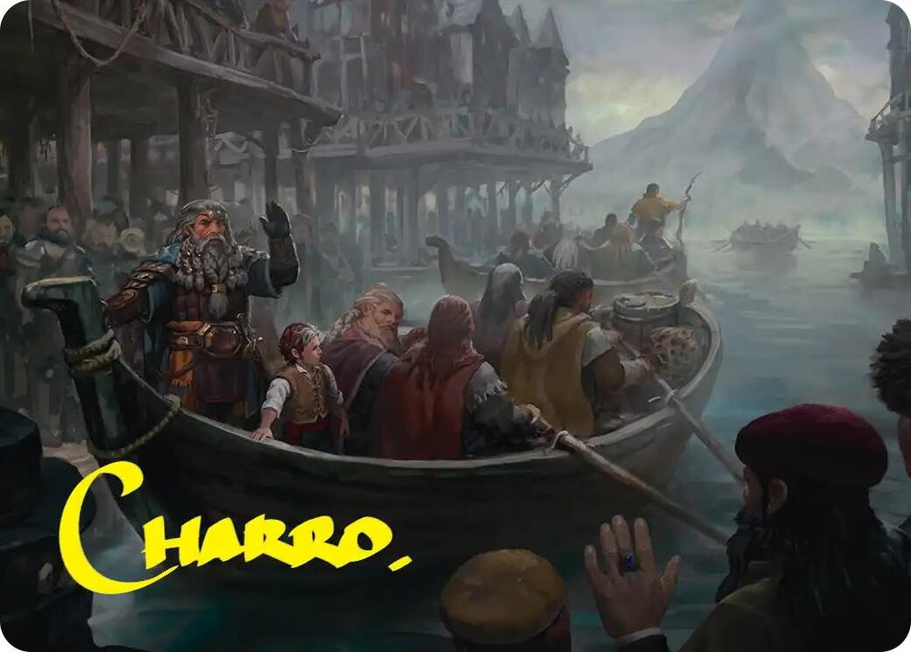 Image for Uneasy Partings Art Card (Gold-Stamped Signature) (14) [Art Series: The Hobbit] (ASHOB) - Magic: The Gathering