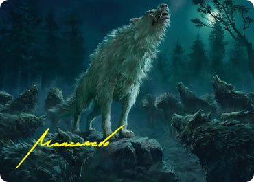 Image for Reverent Howl Art Card (Gold-Stamped Signature) (16) [Art Series: The Hobbit] (ASHOB) - Magic: The Gathering