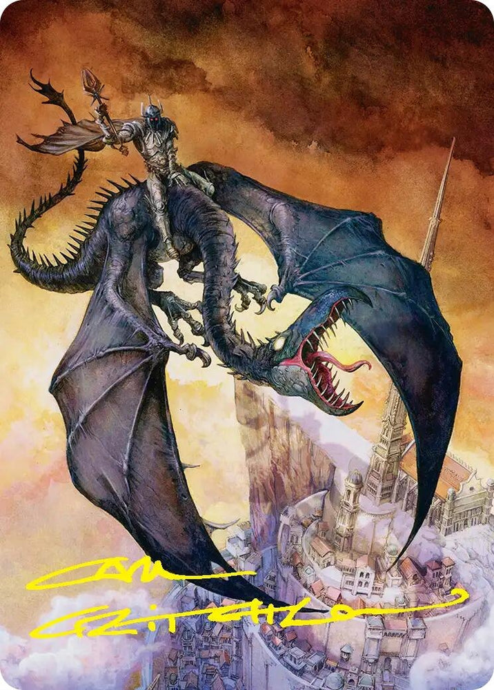 Image for Witch-king, Bringer of Ruin Art Card (Gold-Stamped Signature) (32) [Art Series: The Hobbit] (ASHOB) - Magic: The Gathering