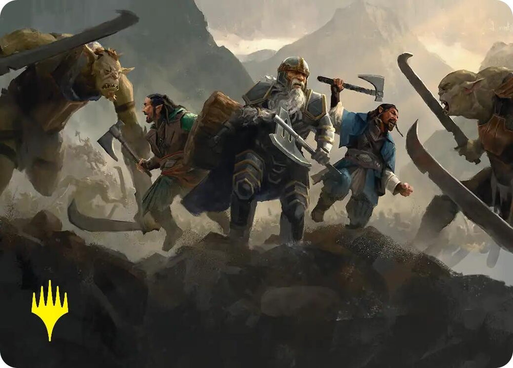 Image for Struggle of Howling Steel Art Card (Gold-Stamped) (51) [Art Series: The Hobbit] (ASHOB) - Magic: The Gathering