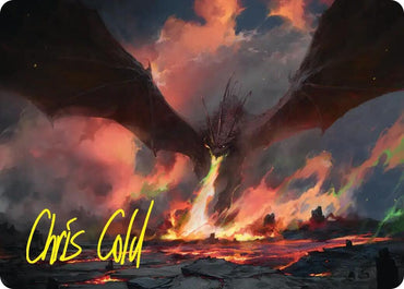Image for Smaug, the Great Calamity Art Card (Gold-Stamped Signature) (17) [Art Series: The Hobbit] (ASHOB) - Magic: The Gathering