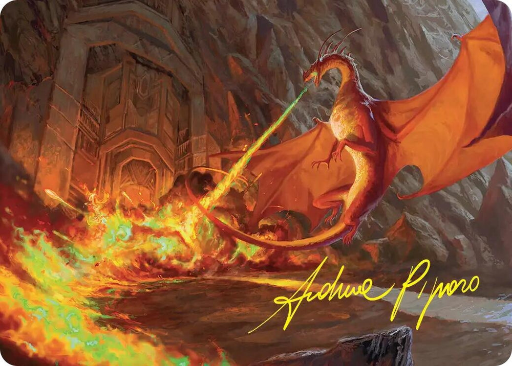 Image for Smaug's Fury Art Card (Gold-Stamped Signature) (18) [Art Series: The Hobbit] (ASHOB) - Magic: The Gathering