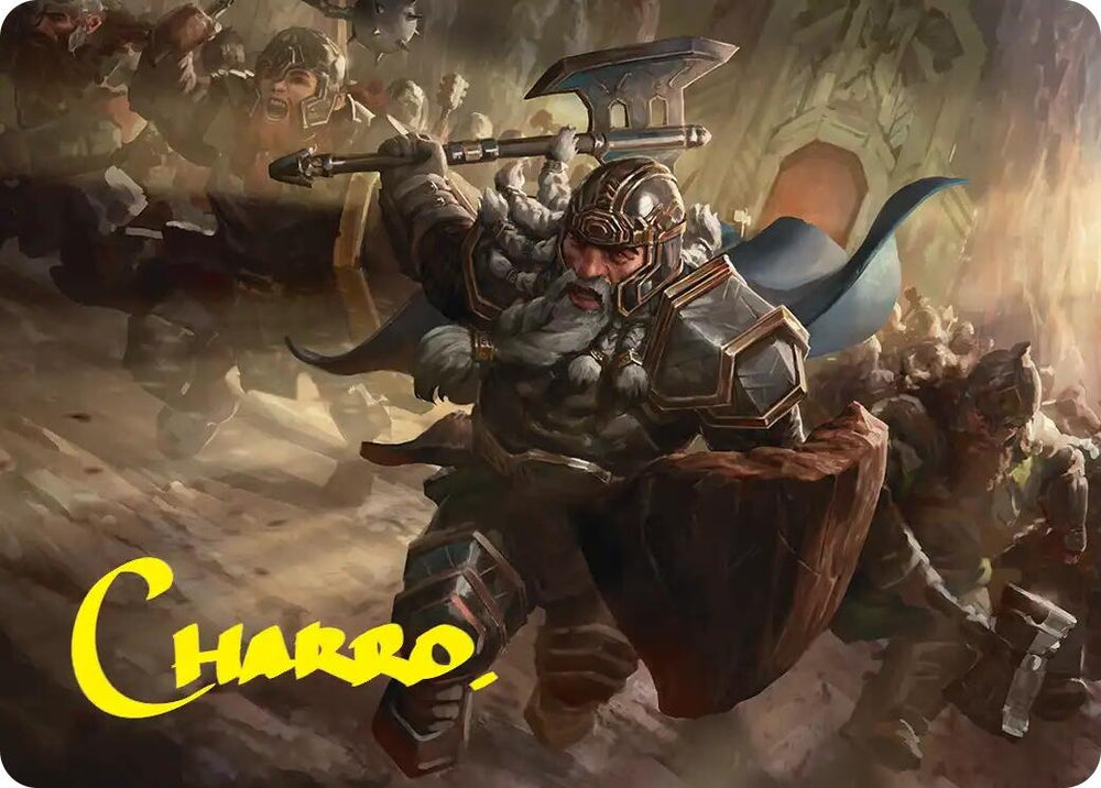 Image for Thorin, Mountain-king Art Card (Gold-Stamped Signature) (19) [Art Series: The Hobbit] (ASHOB) - Magic: The Gathering